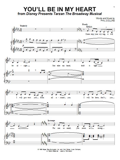 You’ll Be in My Heart (Broadway) .